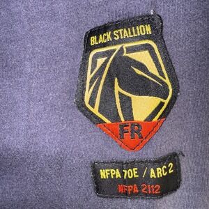 Black Stallion TF2520 FR Cotton Henley Long Sleeve T-Shirt Navy/Gray Size 3XL